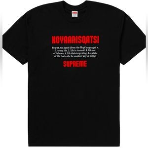 Supreme x Koyaanisqatsi koya tee black M brand new DS sold out rare